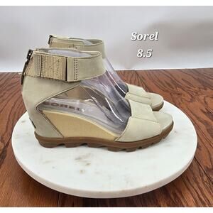 Sorel Joanie II Ankle Strap Sandal Cream